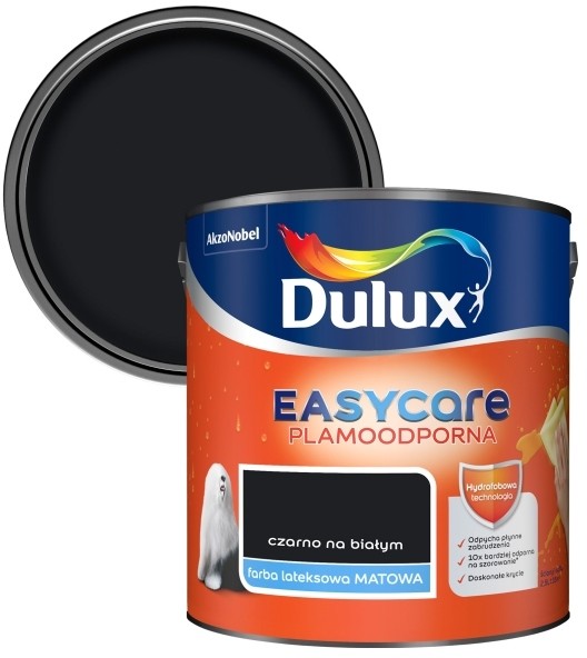 Dulux Farba EasyCare czarno na białym 2 5 l 5319815