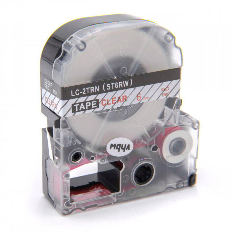 Epson LC-ST6RW, 6mm x 8m, czerwony druk / przezroczysty podkład, taśma zamiennik