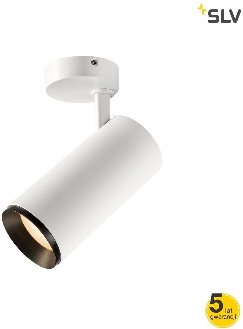 Spotline SLV NUMINOS SPOT DALI L wewnętrzna oprawa sufitowa natynkowa LED biała/czarna 3000 K 60° 1004592) SLV 1004592