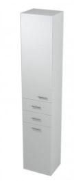 Aqualine ZOJA/KERAMIA FRESH szafka wysoka z koszem 35x184x29cm, biała 51230