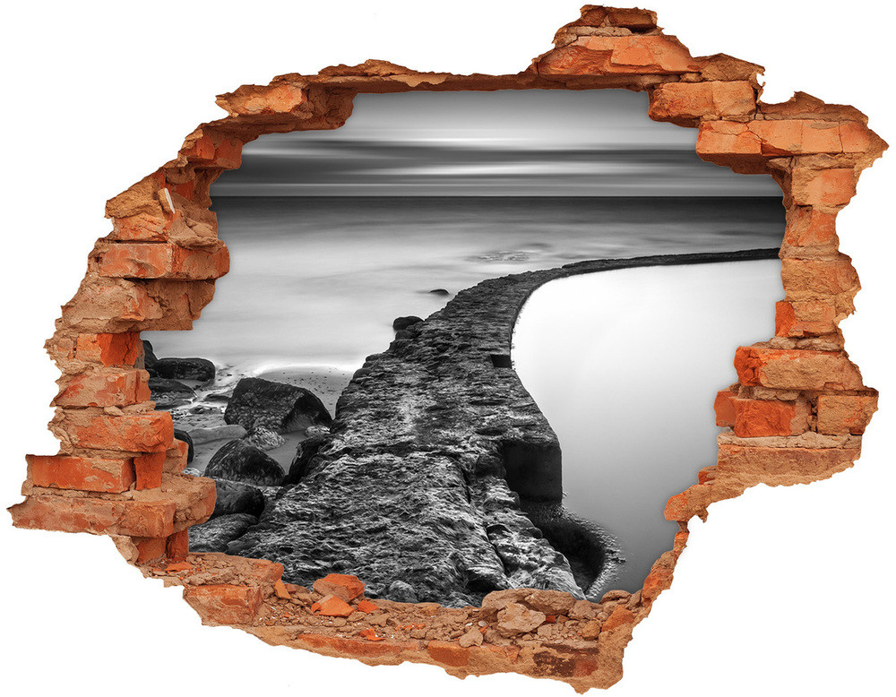 Wallmuralia.pl naklejka fototapeta 3D widok Kamienista plaża
