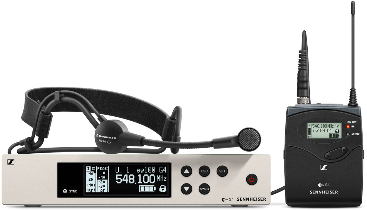Sennheiser ew 100 G4-ME3-A - wytrzymały uniwersalny system bezprzewodowy dla prezenterów i moderatorów, pasmo A: 516 - 558 MHz