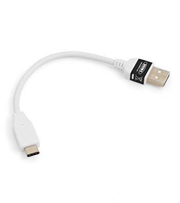 System-S USB 3.1 typu C do kabla USB 2.0 A kabel do transmisji danych kabel do ładowania adapter do podłączania urządzeń USB Type-C 10 cm w kolorze białym