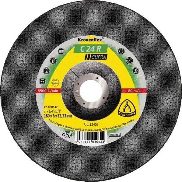 Klingspor tarcza 125x6,0 C24 kamień wypukła 6665 6665