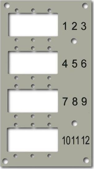 EFB Panel przedni EFB-Elektornik 53705.4V2B2 do przełącznicy EFB 53705.1V3 na 12 adapterów 53705.4V2B2