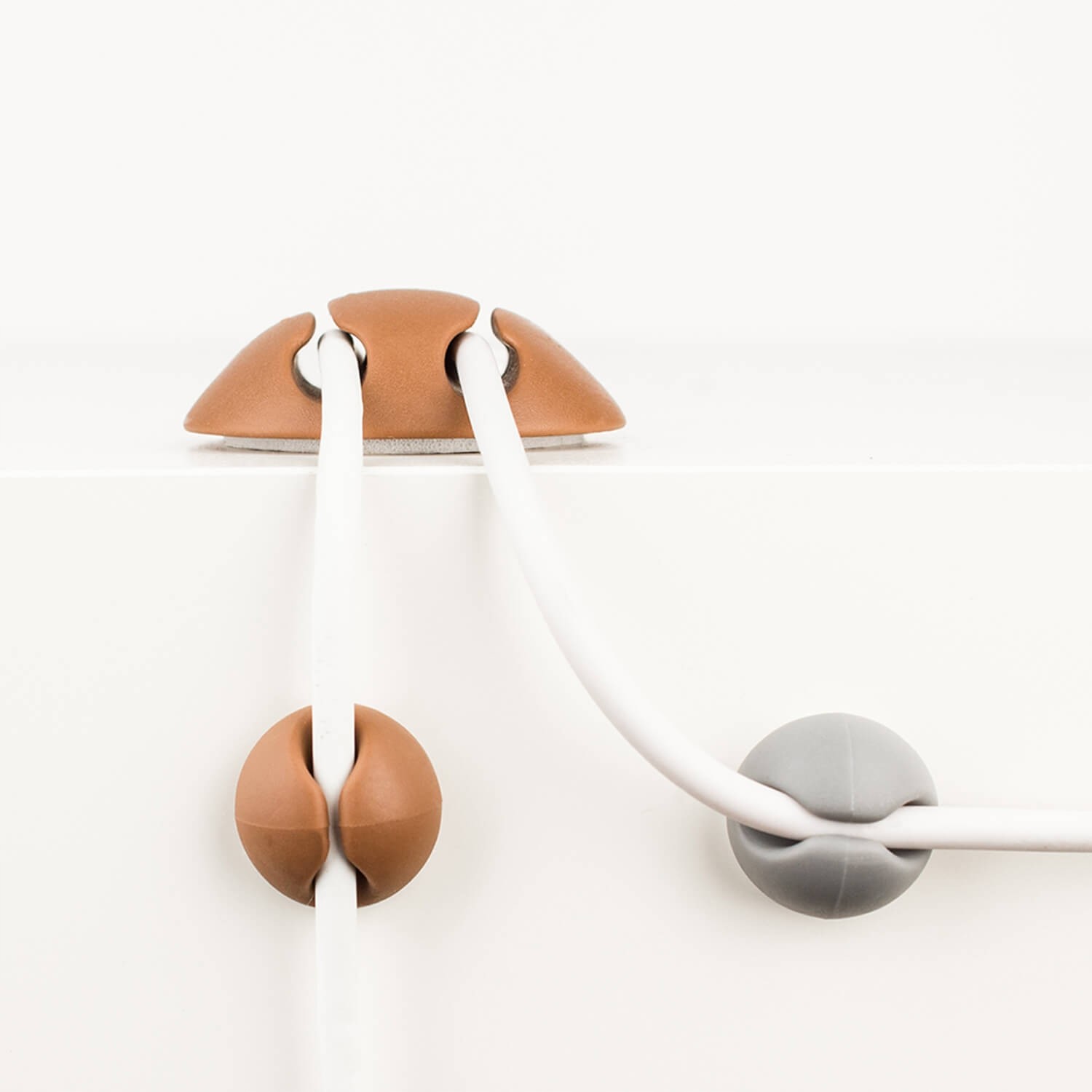 Organizer do kabli Mix Beans brazowo szare 6 szt.