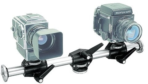Manfrotto 131DD poziome 4-głowe akcesorium ramię - srebrny (do montażu 2 głowic pionowo i 2 główek poziomo, gwint 3/8