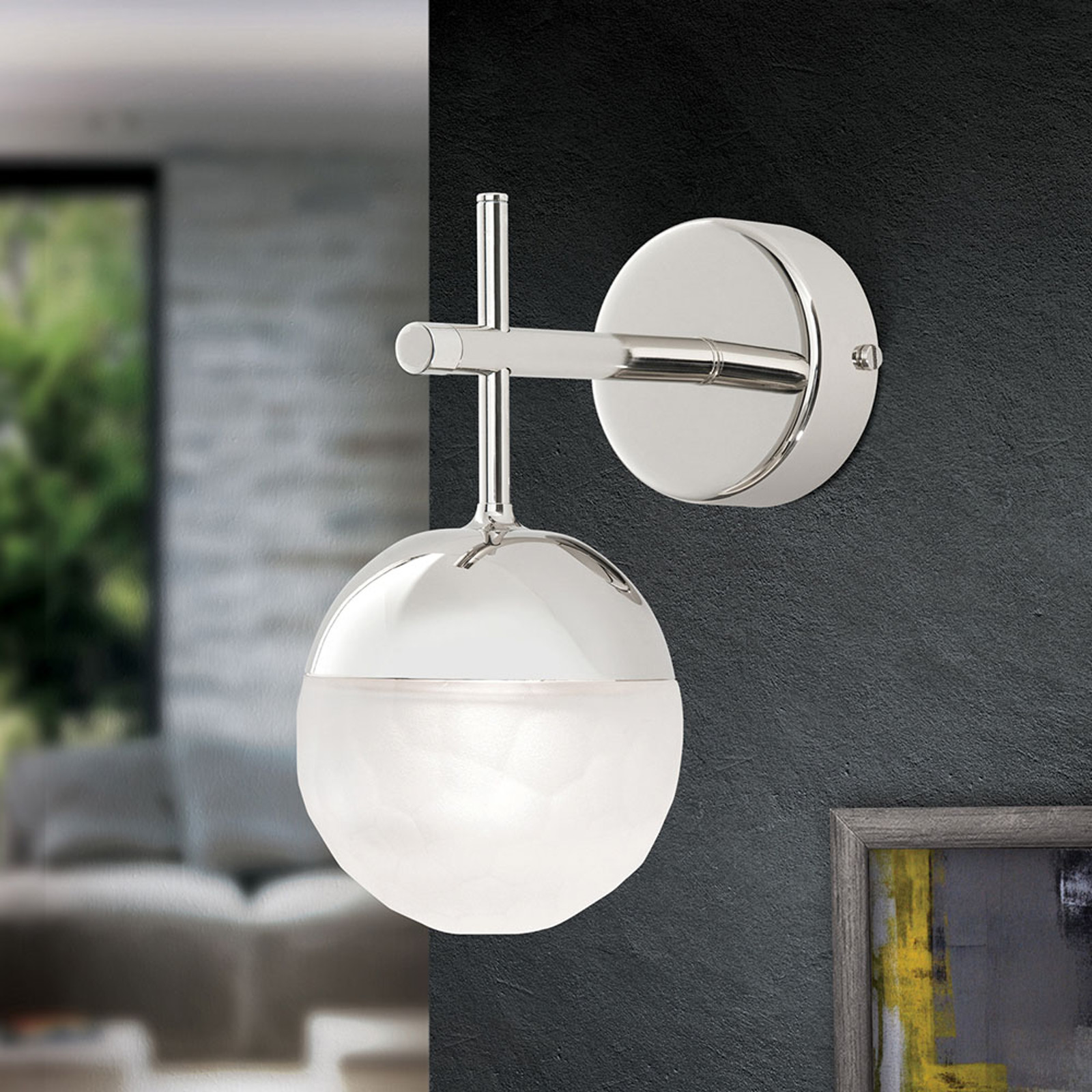 Orion Lampa ścienna LED Ball 1-pkt. nikiel, tylna