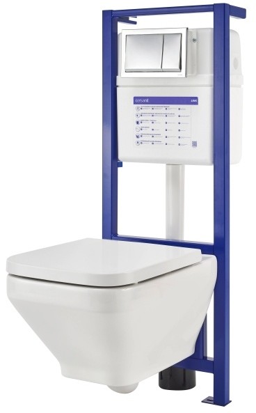 Cersanit Stelaż podtynkowy WC Enzo przycisk chrom