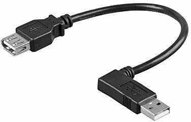 Wentronic Kabel USB 2.0 (A wtyczka lewa do gniazda A) 0,3 m Czarny