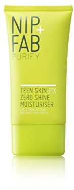 NIP + FAB Nip+Fab Teen Skin Fix Zero Shine | Nawilżający Krem do Twarzy z Niacynamidem i Antyoksydacyjnym Wyciągiem z Wasabi | Matujący Krem do Twarzy | Kontrola Sebum | Działanie Przeciwtrądzikowe | 40 ml