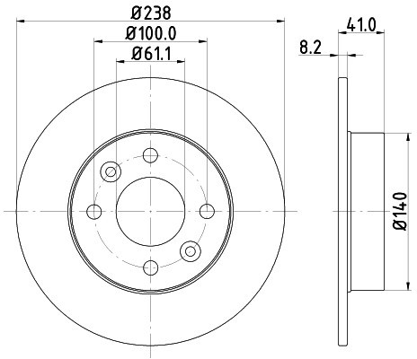 HELLA PAGID Tarcza hamulcowa PAGID 8DD355101-221