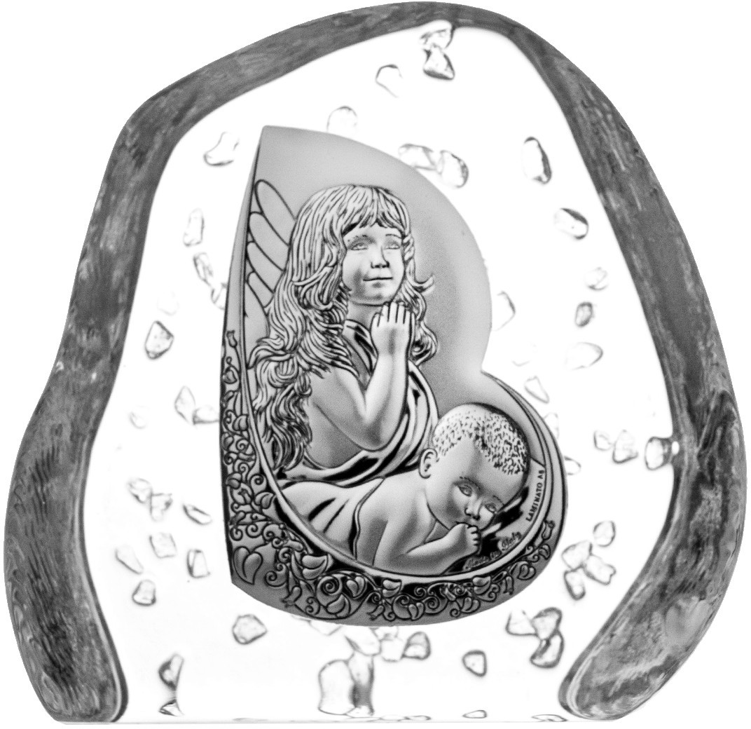 Crystal Julia Skałka kryształowa aniołki z dzieciątkiem 04116)
