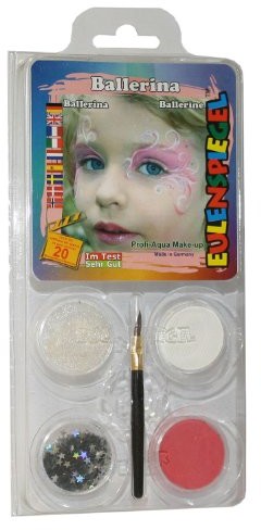 Eulenspiegel Profi-Schminkfarben GmbH Sowa lustro 204870  zestaw lusterko kosmetyczne Ballerina pędzel i instrukcją obsługi 4028362204870