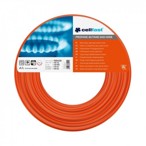 Cellfast WĄŻ DO GAZU PROPAN-BUTAN 9,0X2,5mm 25m 20-040