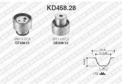 SNR Zestaw paska rozrządu KD458.28