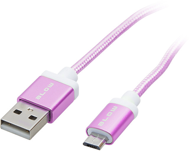 BLOW Kabel Micro Usb 66-092 Plecionka Różowy