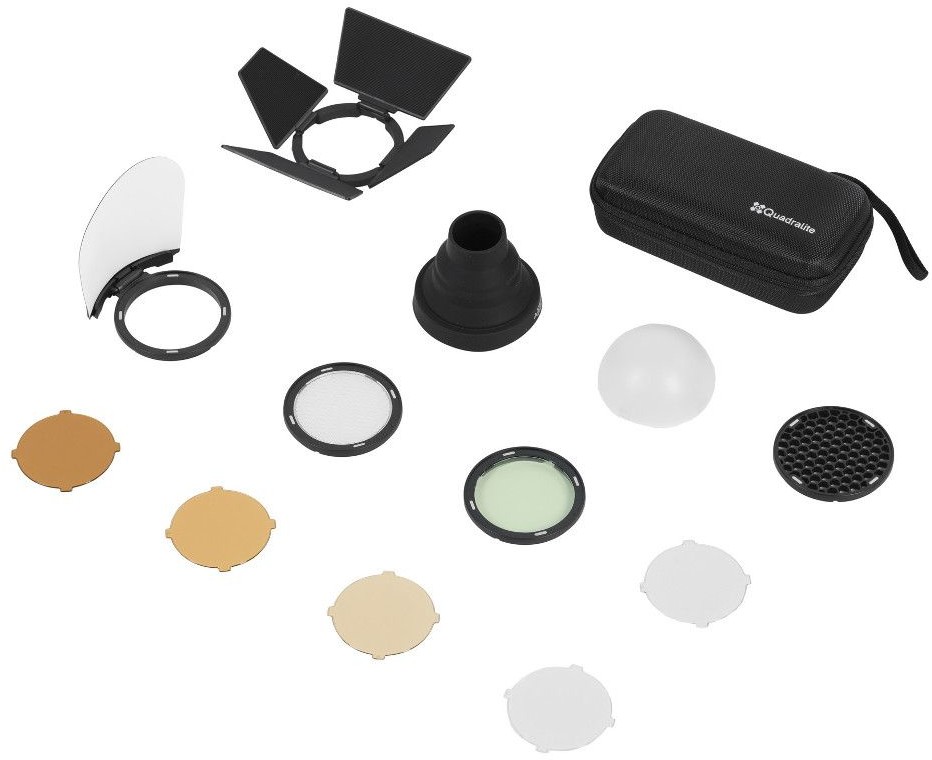 Quadralite Reporter 200 TTL Round Head Accessory Kit