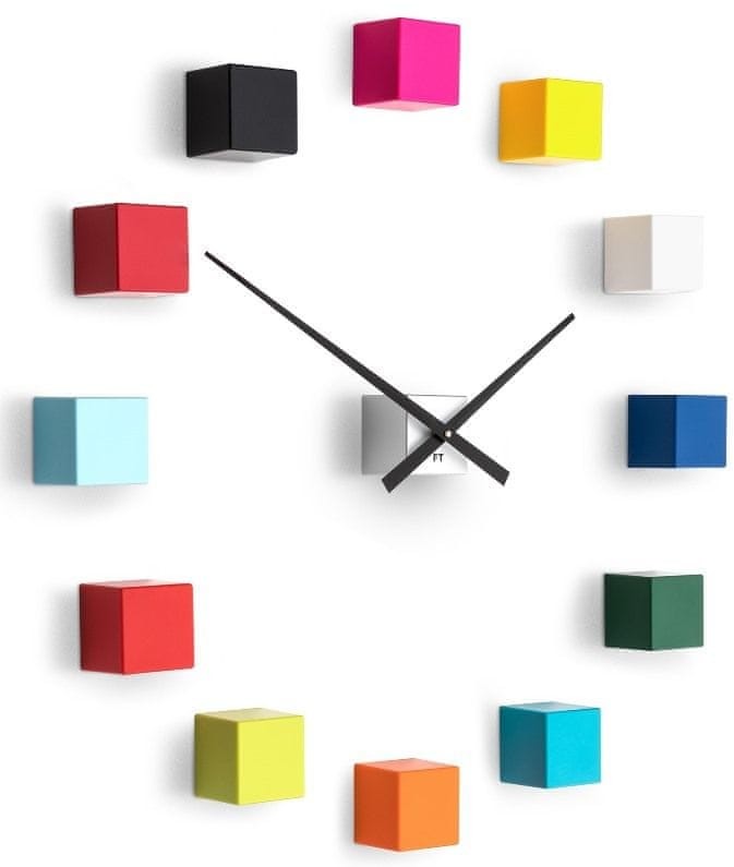 Future Time Future Time Designerski zegar naścienny FT3000MC Cubic multicolor # Letnia wyprzedaż zniżki do 70%