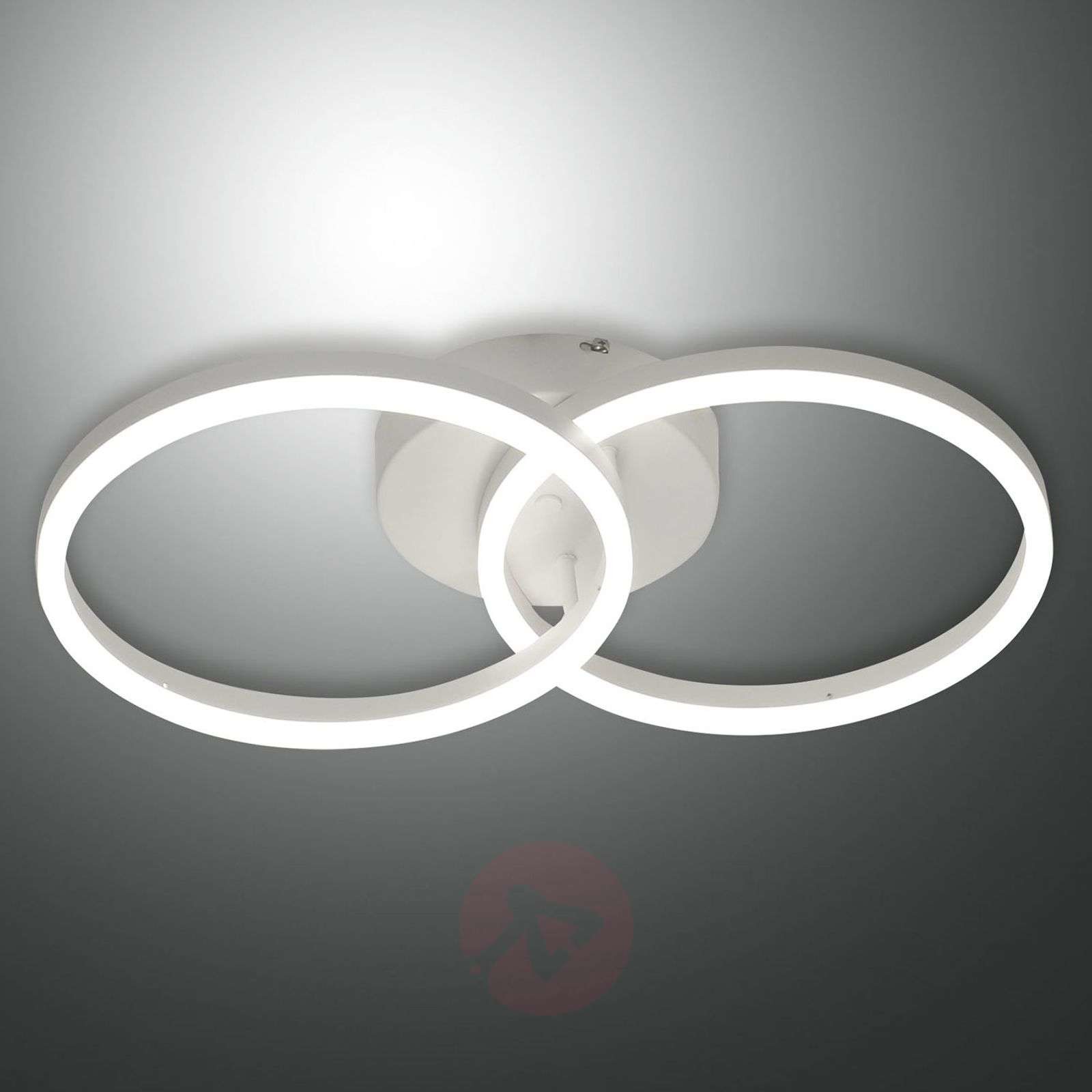 Fabas Luce LED-Deckenleuchte Giotto, zweiflammig, weiß
