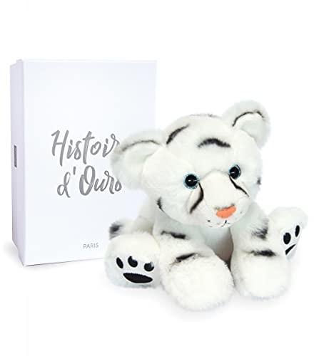 Histoire d'ours Historia Niedźwiedzia - Biały Tygrys Pluszowy - Dziecko Tygrys - 18 cm - Biały - Pomysł na prezent Bubed Tiger White - Dzika Ziemia - HO3053 HO3053