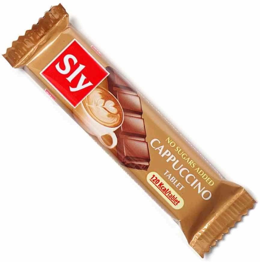 Sly Nutritia Baton czekoladowy - cappuccino, bez dodatku cukru Sly Nutritia, 25g