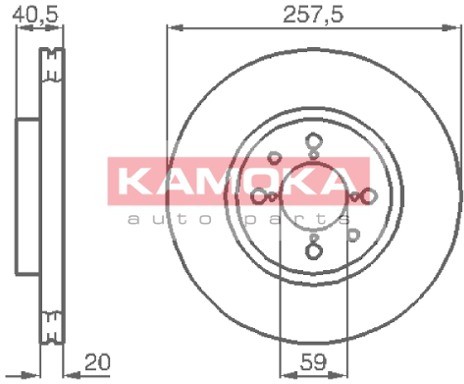 KAMOKA Tarcza hamulcowa 1031042