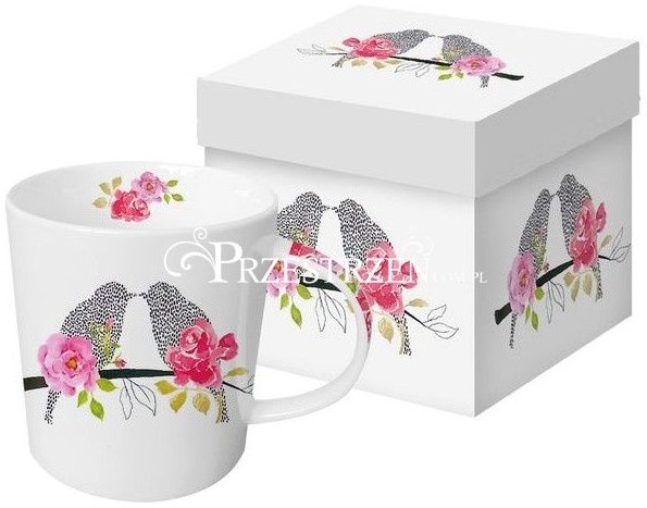 PORCELANOWY KUBEK W PUDEŁKU Love Birds - Zakochane Ptaki 603095