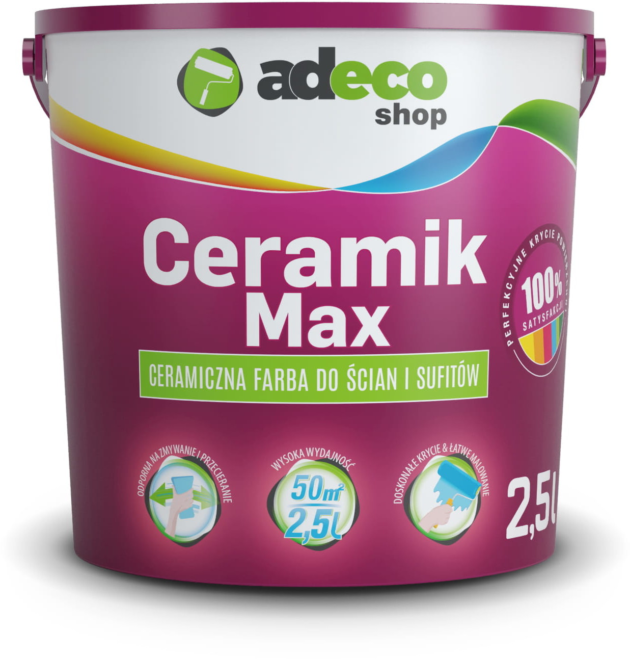 Ceramik zmywalna ceramiczna farba do ścian 2,5L