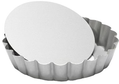 Patisse Kształt 3543 Mini-quiches z funkcją podnoszenia dno Silver Top 10 cm 3543