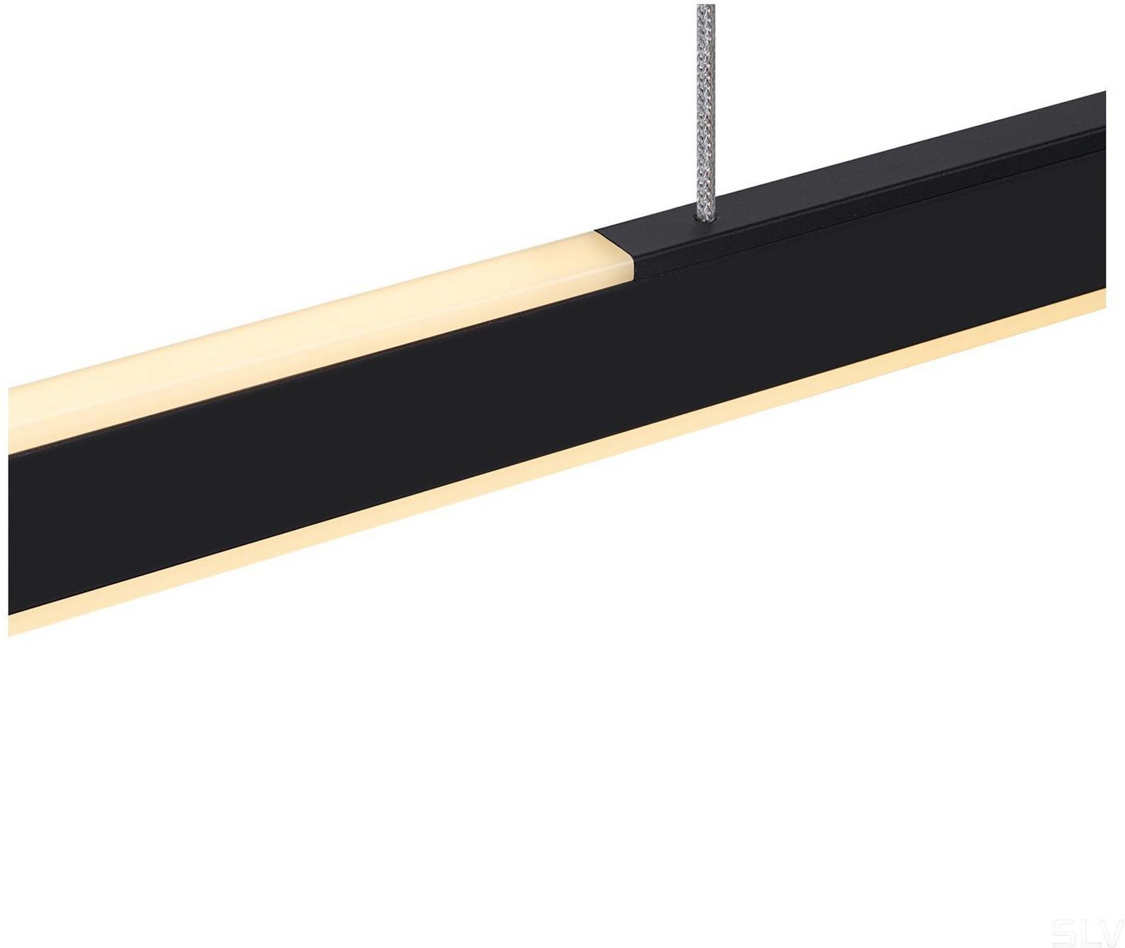 SLV One Linear żyrandol LED, 104 cm, czarny