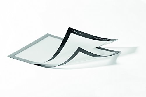 Durable 498501 Duraframe Magnetic Plus A4 498523 rama magnetyczna, woreczki a 2 sztuki, czarna, srebro 498523