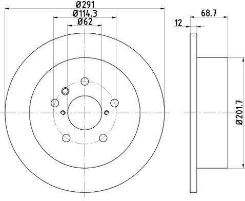 HELLA PAGID Tarcza hamulcowa PAGID 8DD355112-421