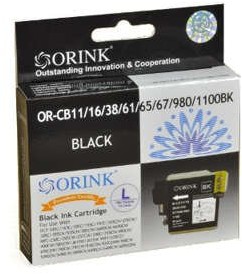 ORINK Zgodny Tusz LC985BK / LC1100BK do Brother DCP J125 J140 J315 J515 MFC J220 J265 J410 J415 28ml Black LC985/1100BK-OR-0