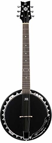Ortega Guitars ORTEGA Raven Series Banjo 6 String Lefty - Satin Black + Gigbag (OBJE356-SBK-L) OBJE356-SBK-L