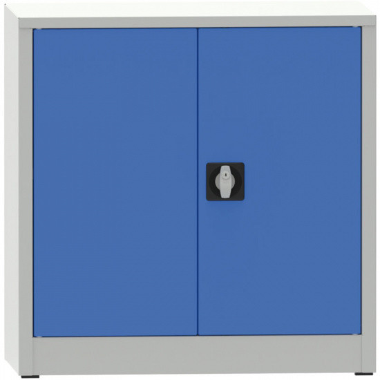 PARTNER B2B Warsztatowa szafa półkowa na narzędzia KOVONA JUMBO, 1 półka, spawana, 800 x 500 x 800 mm, szara / niebieska 178637