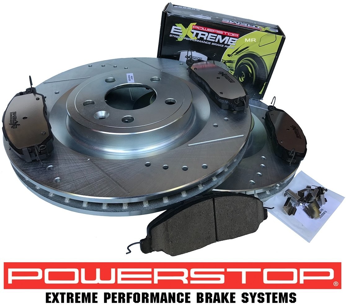 POWERSTOP Przednie klocki Z26 + tarcze hamulcowe POWERSTOP 336mm Ford Mustang 2011-2014 AR85144XPR+Z26-1463