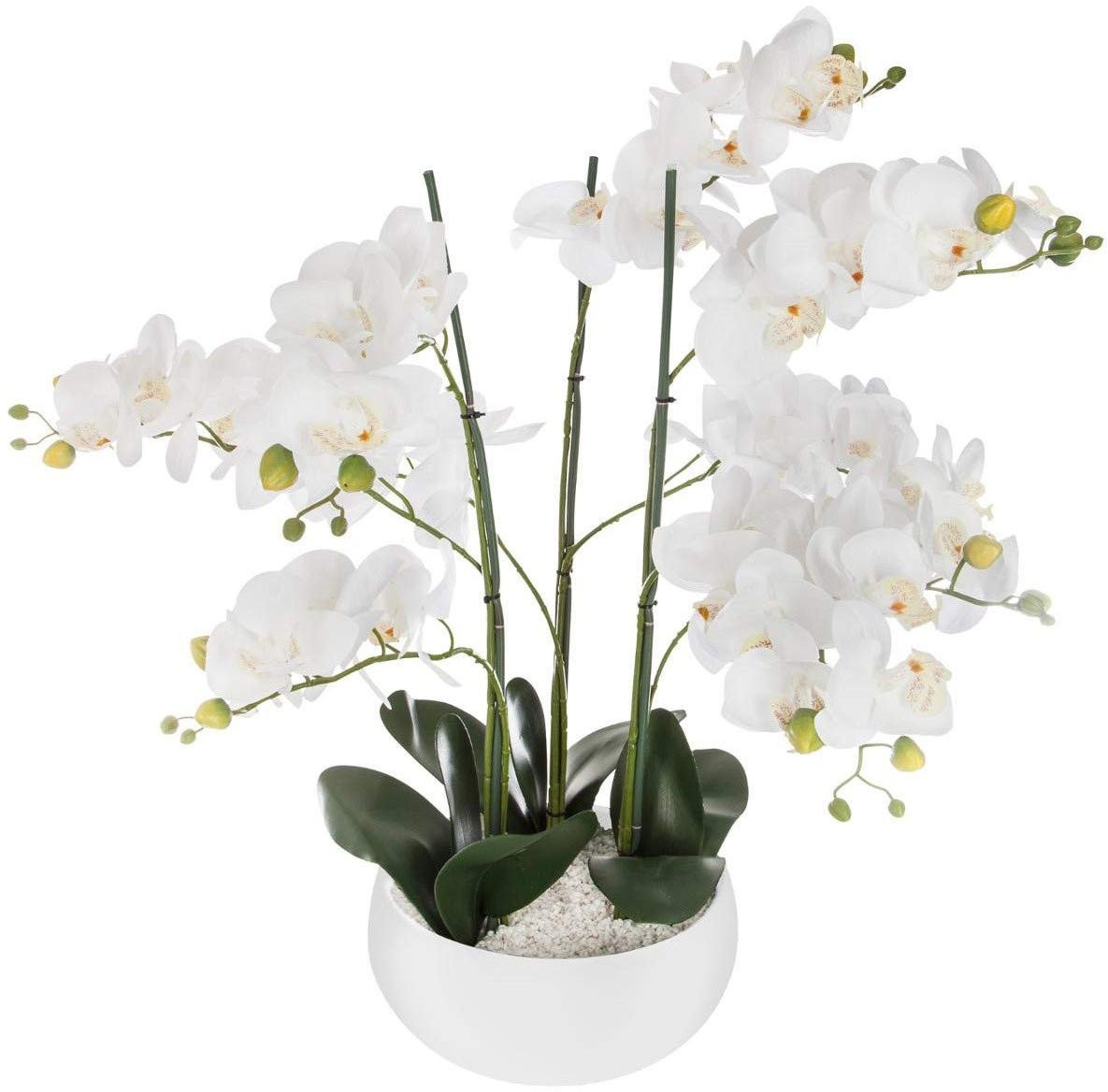 Atmosphera Sztuczna roślina ORCHIDEE biała doniczka 65 cm