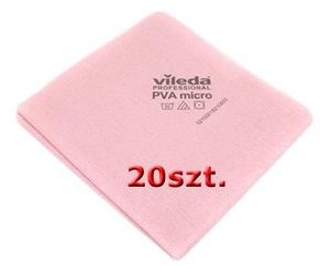 Vileda profesjonalna zestaw ścierka pva micro czerwona 20szt 22890