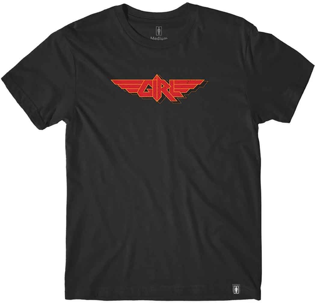 GIRL SKATEBOARDS t-shirt GIRL SKATEBOARDS METAL COMFORT TEE Black