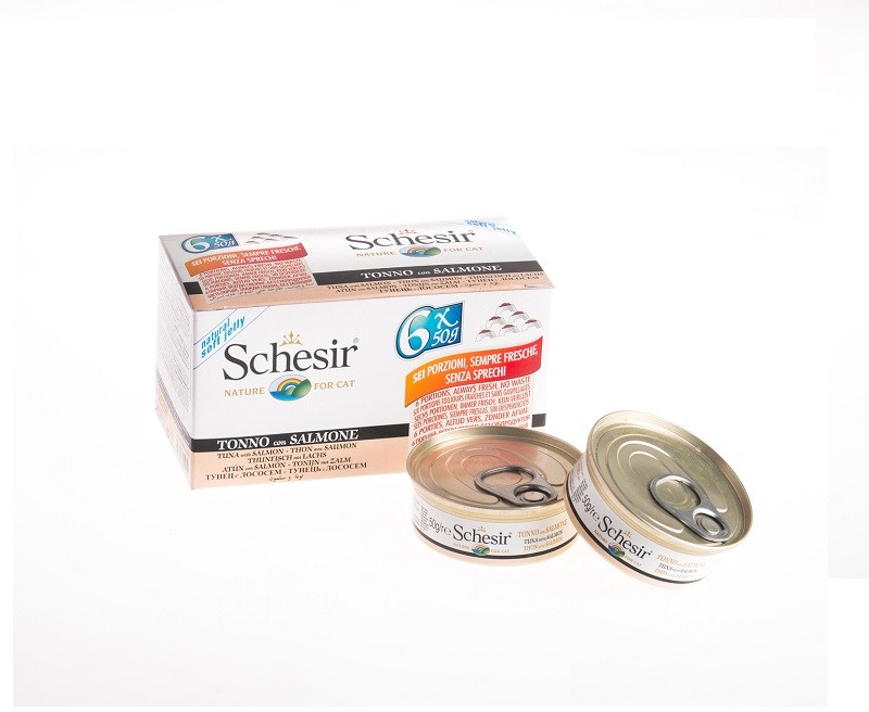 Schesir Tuńczyk z łososiem w galaretce 6x50g