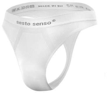 Sesto Senso Bezszwowe białe Stringi męskie