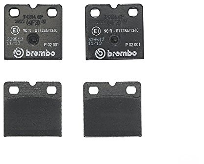 BREMBO P02001 okładziny hamulcowe, tylne, 4 sztuki P02001