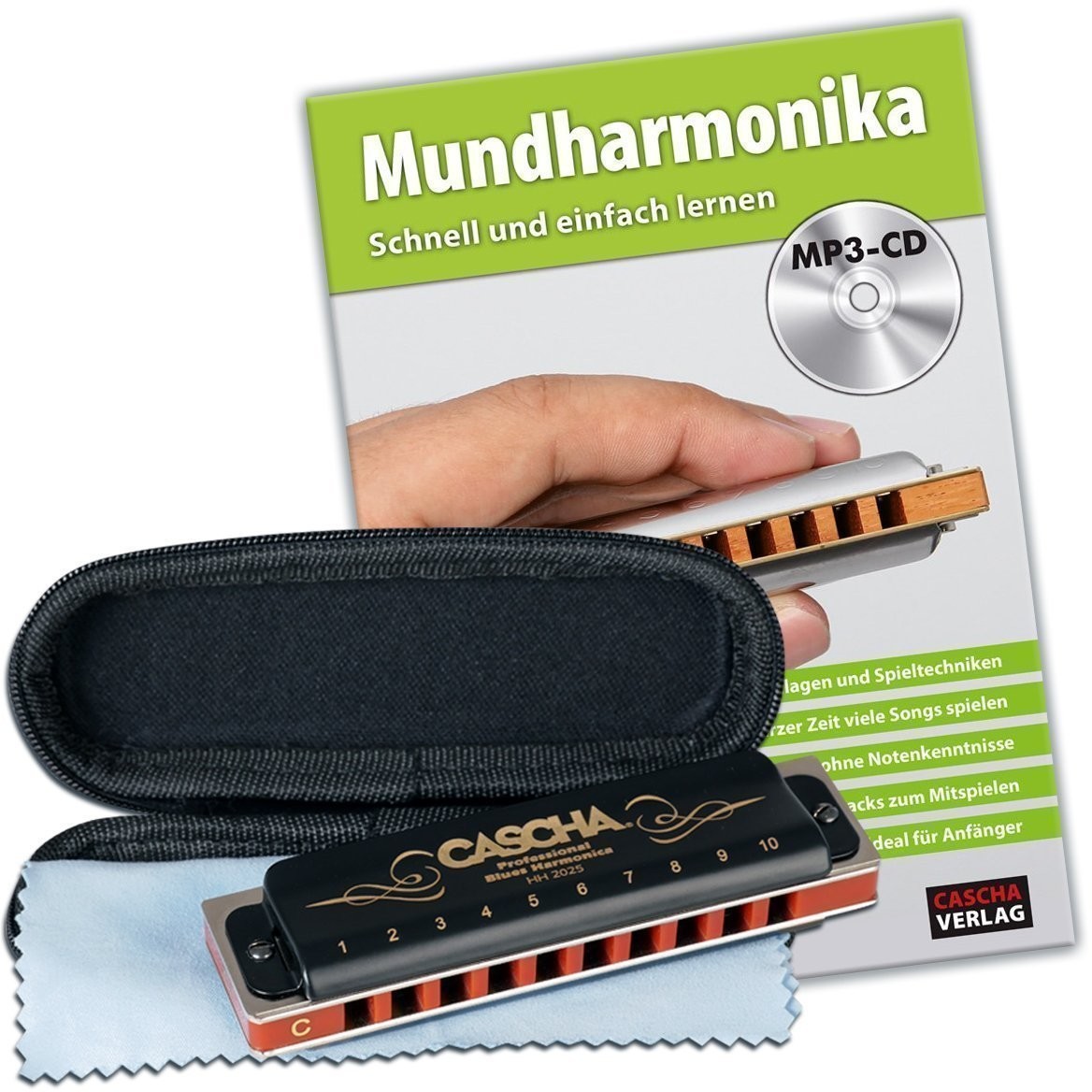 Cascha Cascha HH 1610 EN Professional Blues Harmonica Set