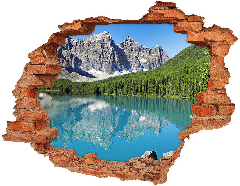 Wallmuralia.pl naklejka fototapeta 3D widok Jezioro w górach