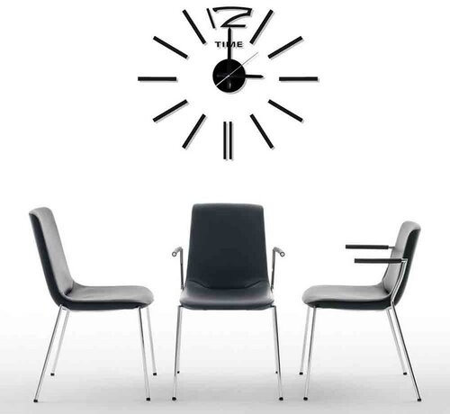StarDeco Zegar ścienny czarny, śr. 60 cm