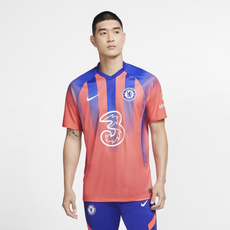 Nike Męska koszulka piłkarska Chelsea FC Stadium 2020/21 (wersja trzecia) - Czerwony