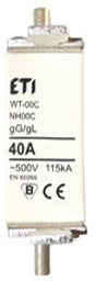 ETI Polam ETI Wkładka topikowa przemysłowa zwłoczna WT-00C/gG 20A 500V 04111431 WT-00C/GG 20A P