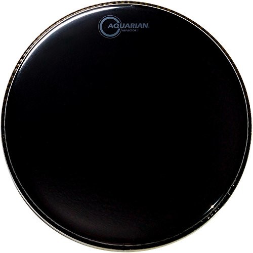 AQUARIAN REF13 seria reflektorów - 33-centymetrowa głowica bębnowa - Czarne, czarne wykończenie lustrzane REF13