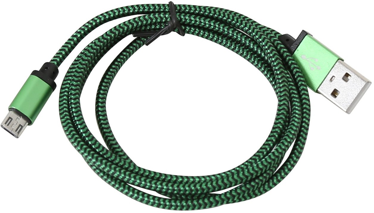Platinet Kabel PUCFB1G USB-MicroUSB 1 m Zielony
